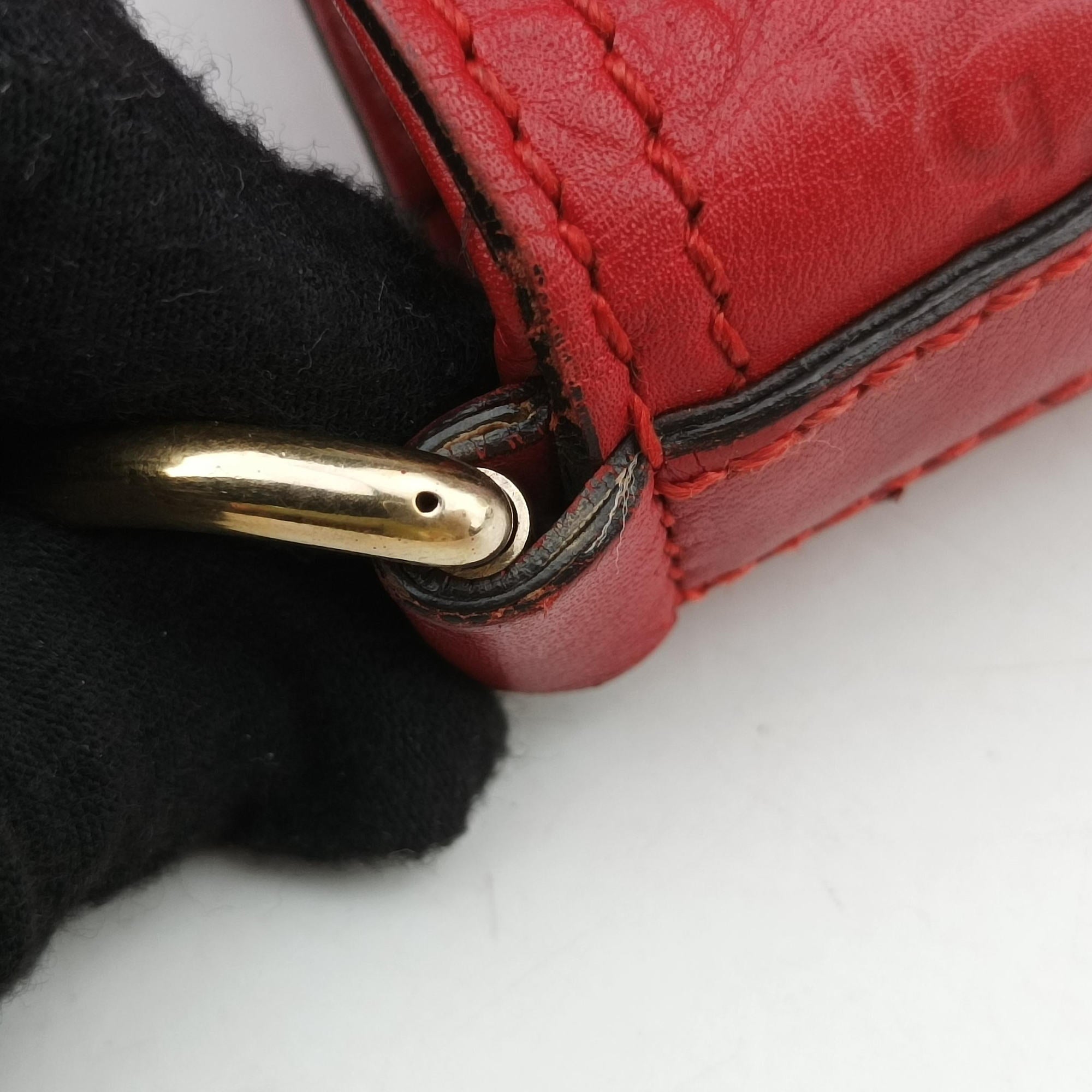 Miss GG Top Handle Red Leather 323675 C018460936ミスGG トップハンドル レッド レザー 323675 C018460936