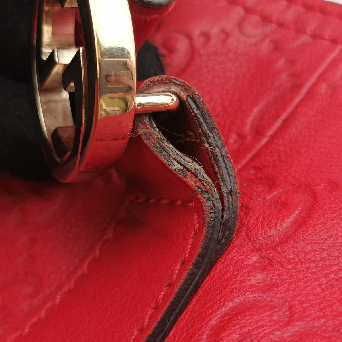 Miss GG Top Handle Red Leather 323675 C018460936ミスGG トップハンドル レッド レザー 323675 C018460936