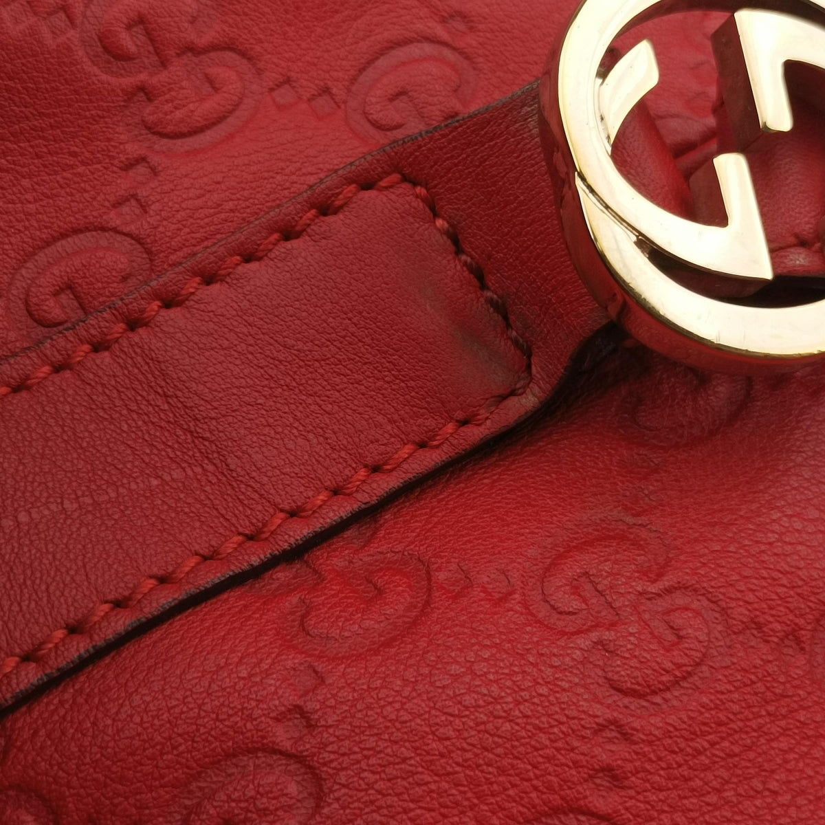 Miss GG Top Handle Red Leather 323675 C018460936ミスGG トップハンドル レッド レザー 323675 C018460936