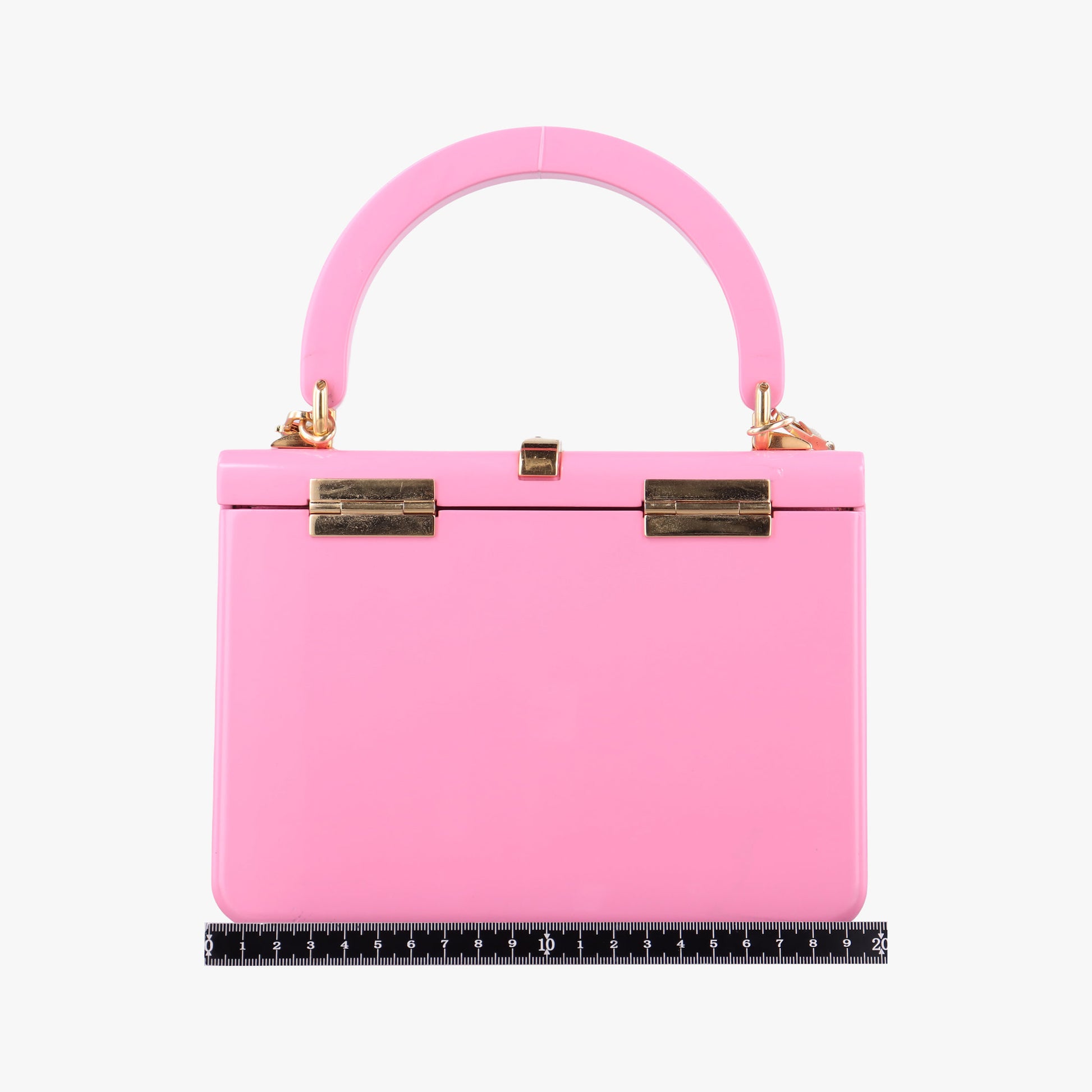 Pre-owned Gucci Sylvie 1969 Acrylic Mini Hand Pink Acrylic 589482 shoulderbag | stylenewstar