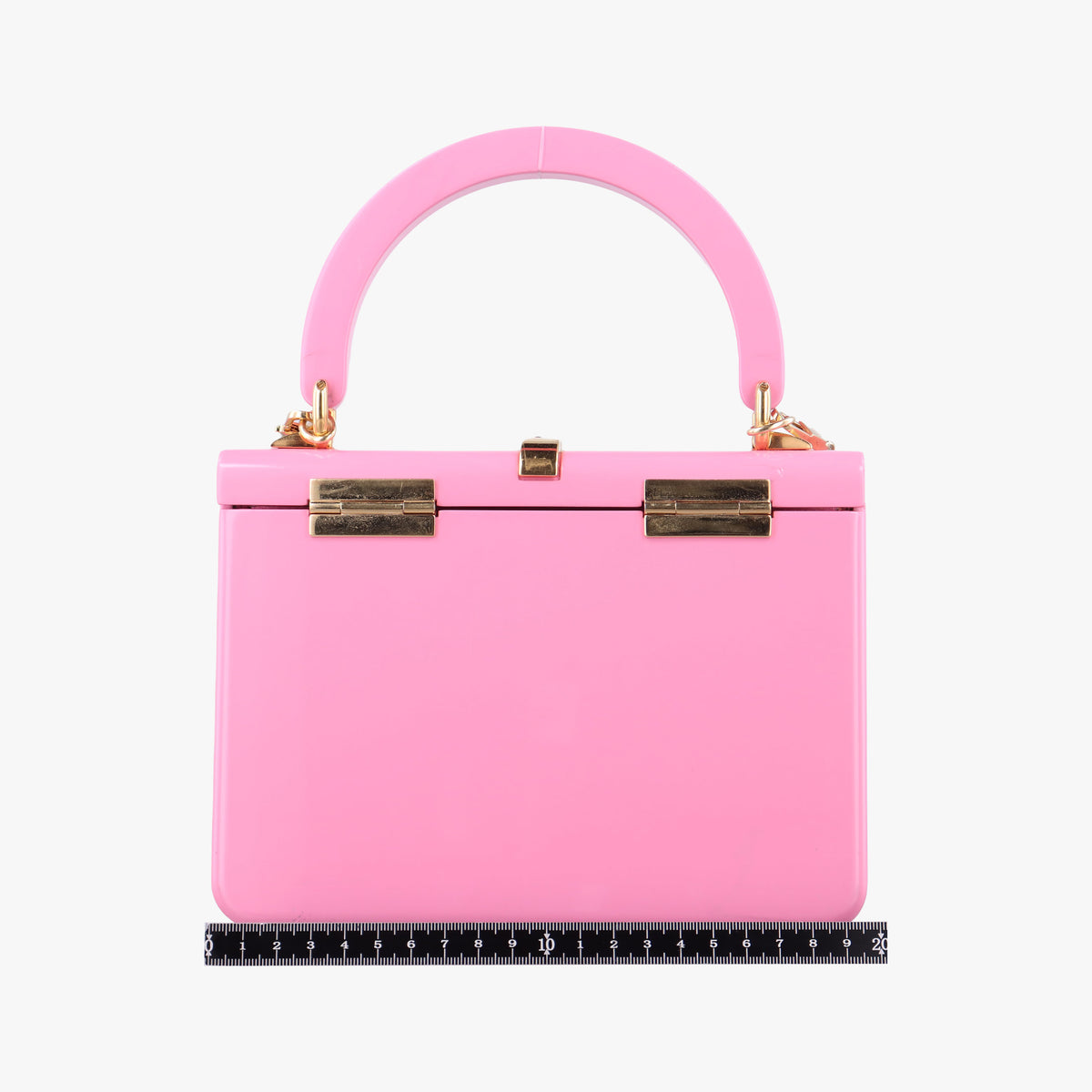 Pre-owned Gucci Sylvie 1969 Acrylic Mini Hand Pink Acrylic 589482 shoulderbag | stylenewstar
