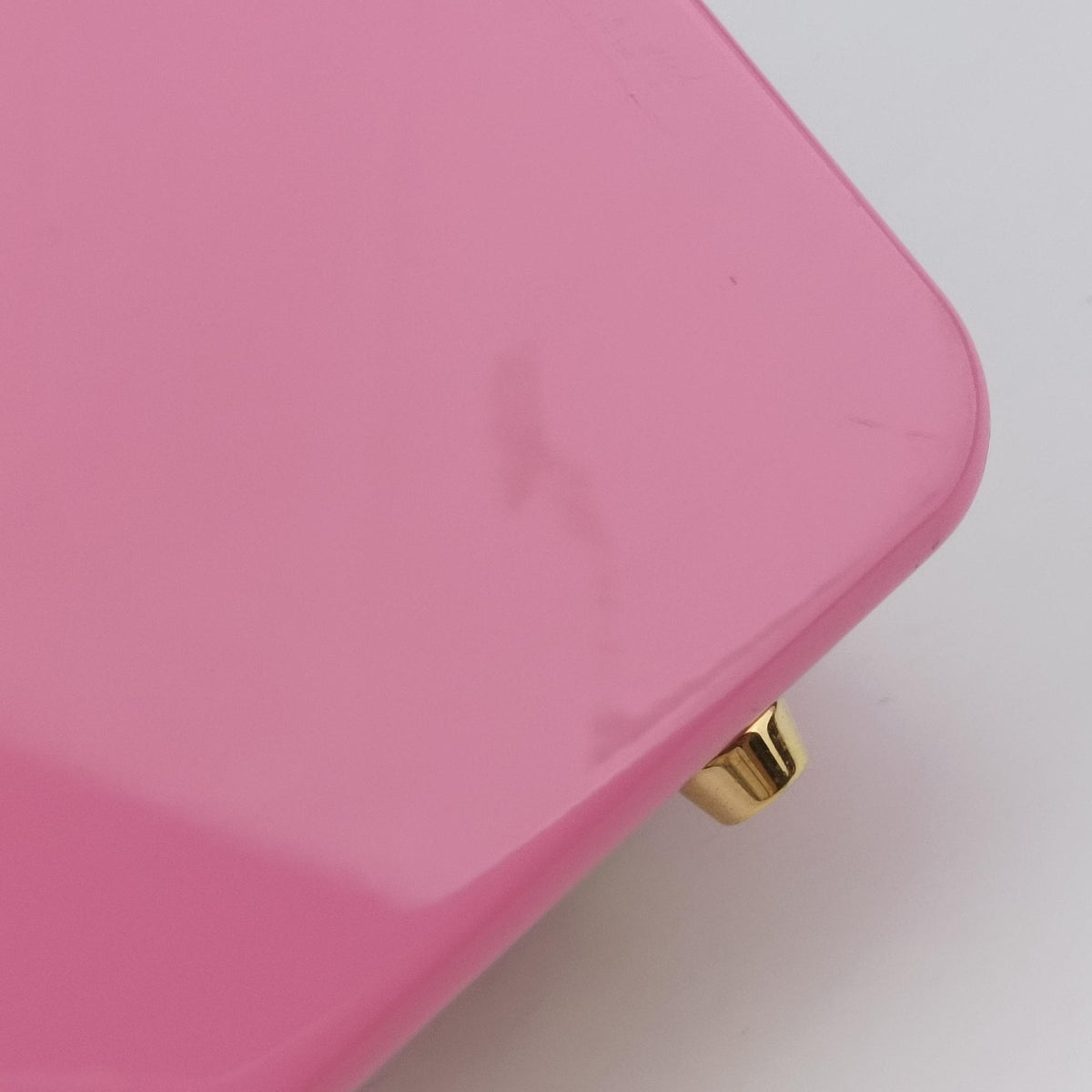 Pre-owned Gucci Sylvie 1969 Acrylic Mini Hand Pink Acrylic 589482 shoulderbag | stylenewstar
