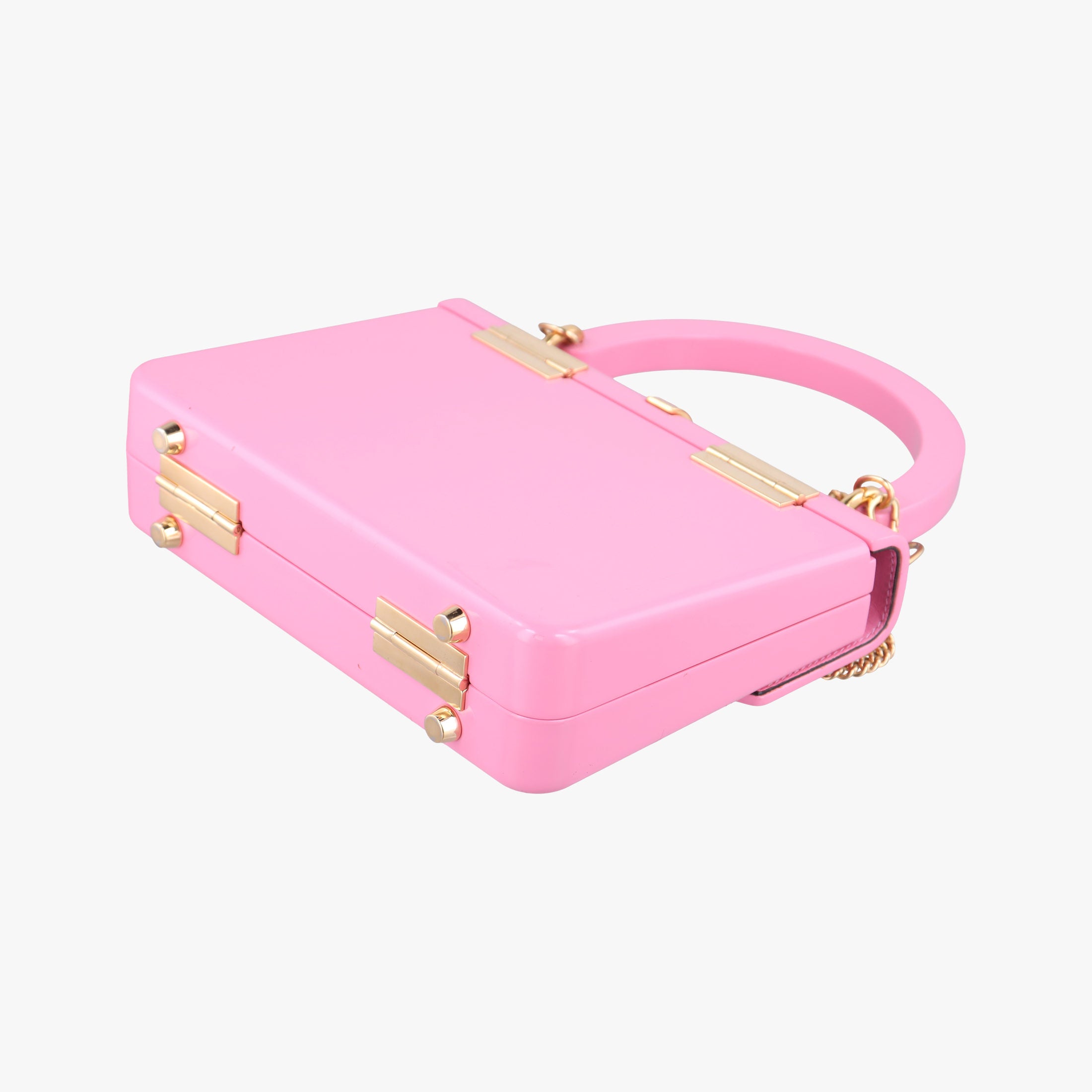 Pre-owned Gucci Sylvie 1969 Acrylic Mini Hand Pink Acrylic 589482 shoulderbag | stylenewstar