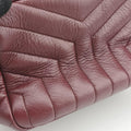 Pre-owned Yves Saint Laurent LOULOU bowling Burgundy Leather 454317 shoulderbag | stylenewstar