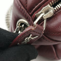 Pre-owned Yves Saint Laurent LOULOU bowling Burgundy Leather 454317 shoulderbag | stylenewstar