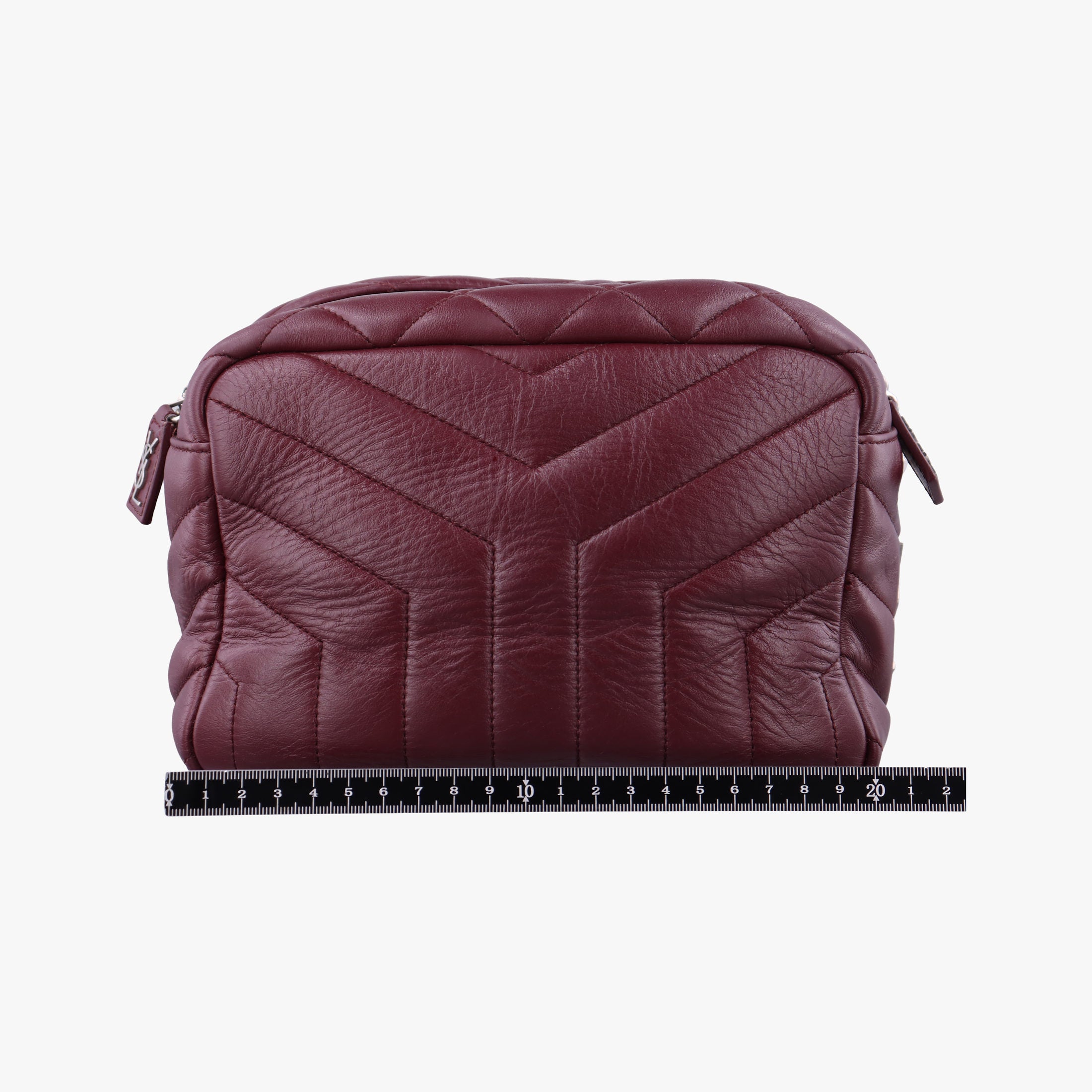 Pre-owned Yves Saint Laurent LOULOU bowling Burgundy Leather 454317 shoulderbag | stylenewstar