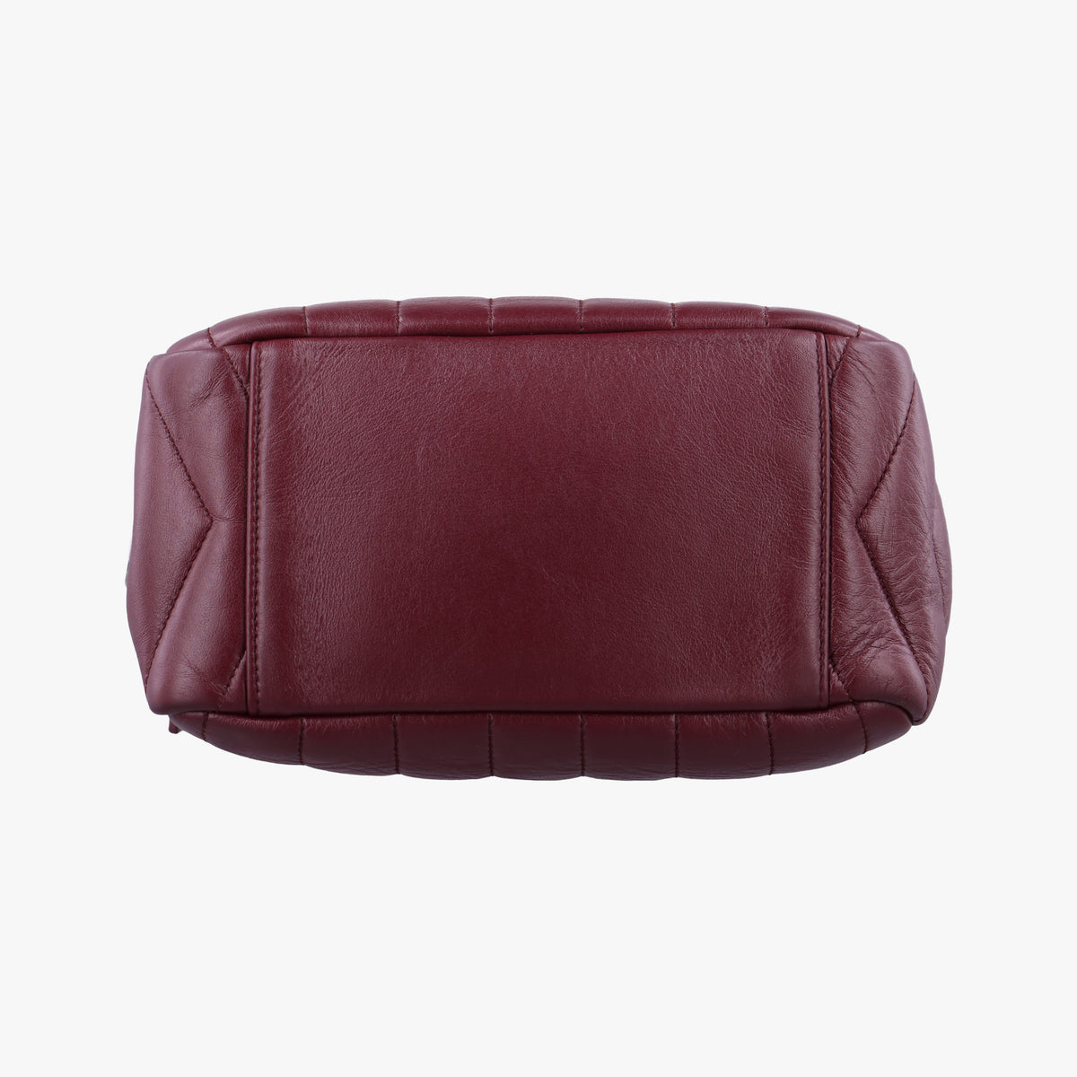 Pre-owned Yves Saint Laurent LOULOU bowling Burgundy Leather 454317 shoulderbag | stylenewstar