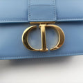 Pre-owned Christian Dior 30 Montaigne Blue Leather  shoulderbag | stylenewstar