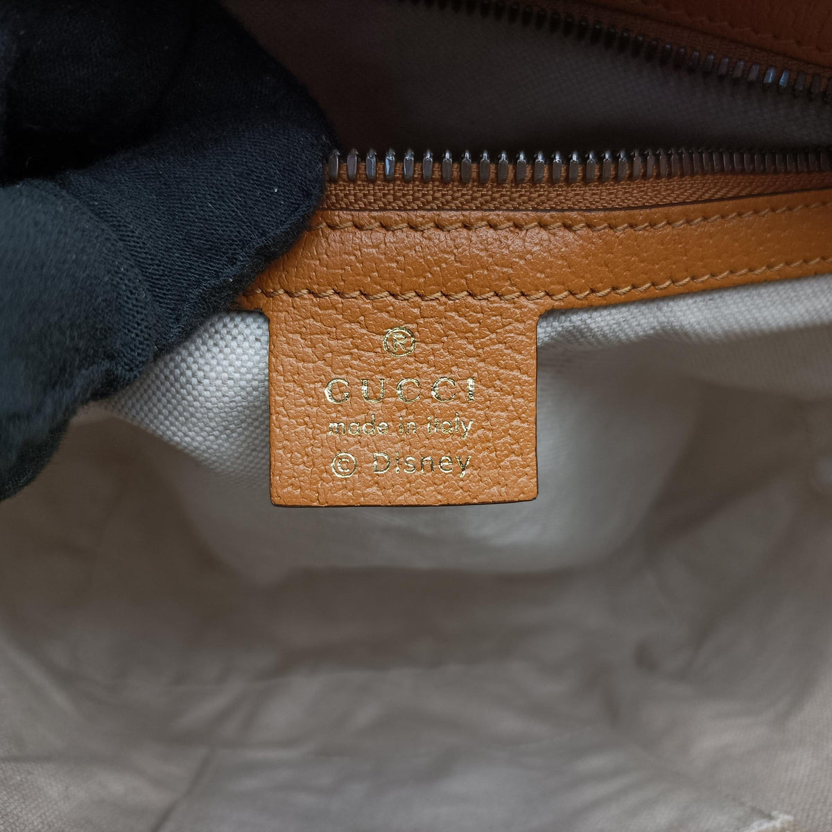 The Three Little Pigs Brown PVC coated canvas × leather 552884 E032209238三匹のこぶた ブラウン PVCコーティングキャンバス×レザー 552884 E032209238