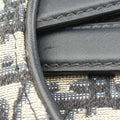 Pre-owned Christian Dior Saddle Navy Jacquard × Leather  handbag | stylenewstar