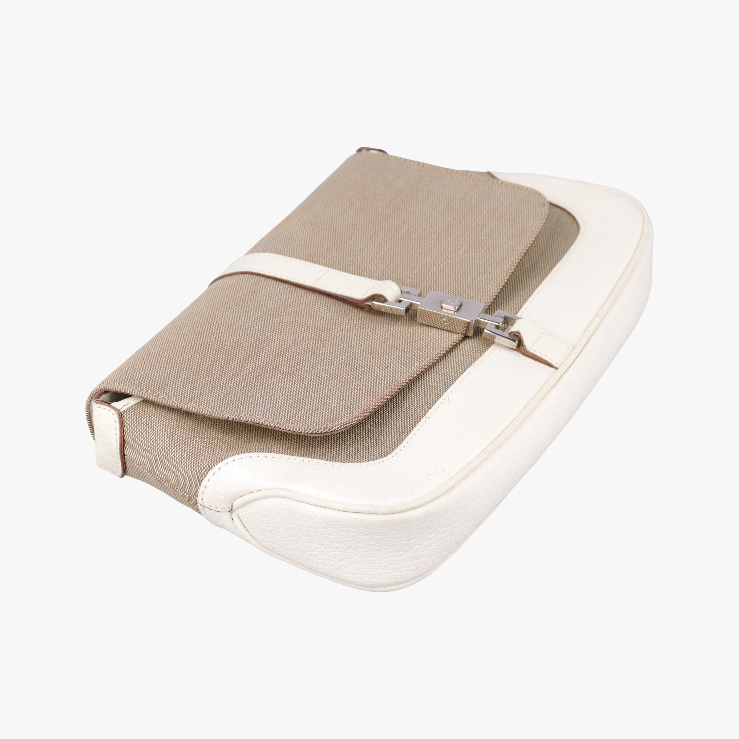 Pre-owned Gucci Hobo White× Beige Canvas × Leather 001.38 shoulderbag | stylenewstar