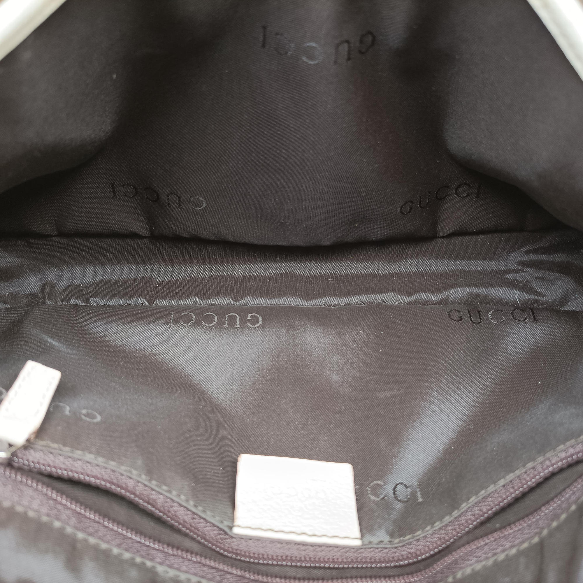 Pre-owned Gucci Hobo White× Beige Canvas × Leather 001.38 shoulderbag | stylenewstar