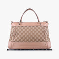 Mayfair Bow Tote Beige×pink Canvas×Leather 269894 G014882391メイフェア ボウ トート ベージュx ピンク キャンバス×レザー 269894 G014882391