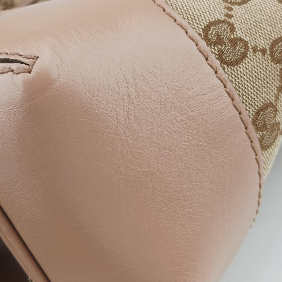 Mayfair Bow Tote Beige×pink Canvas×Leather 269894 G014882391メイフェア ボウ トート ベージュx ピンク キャンバス×レザー 269894 G014882391