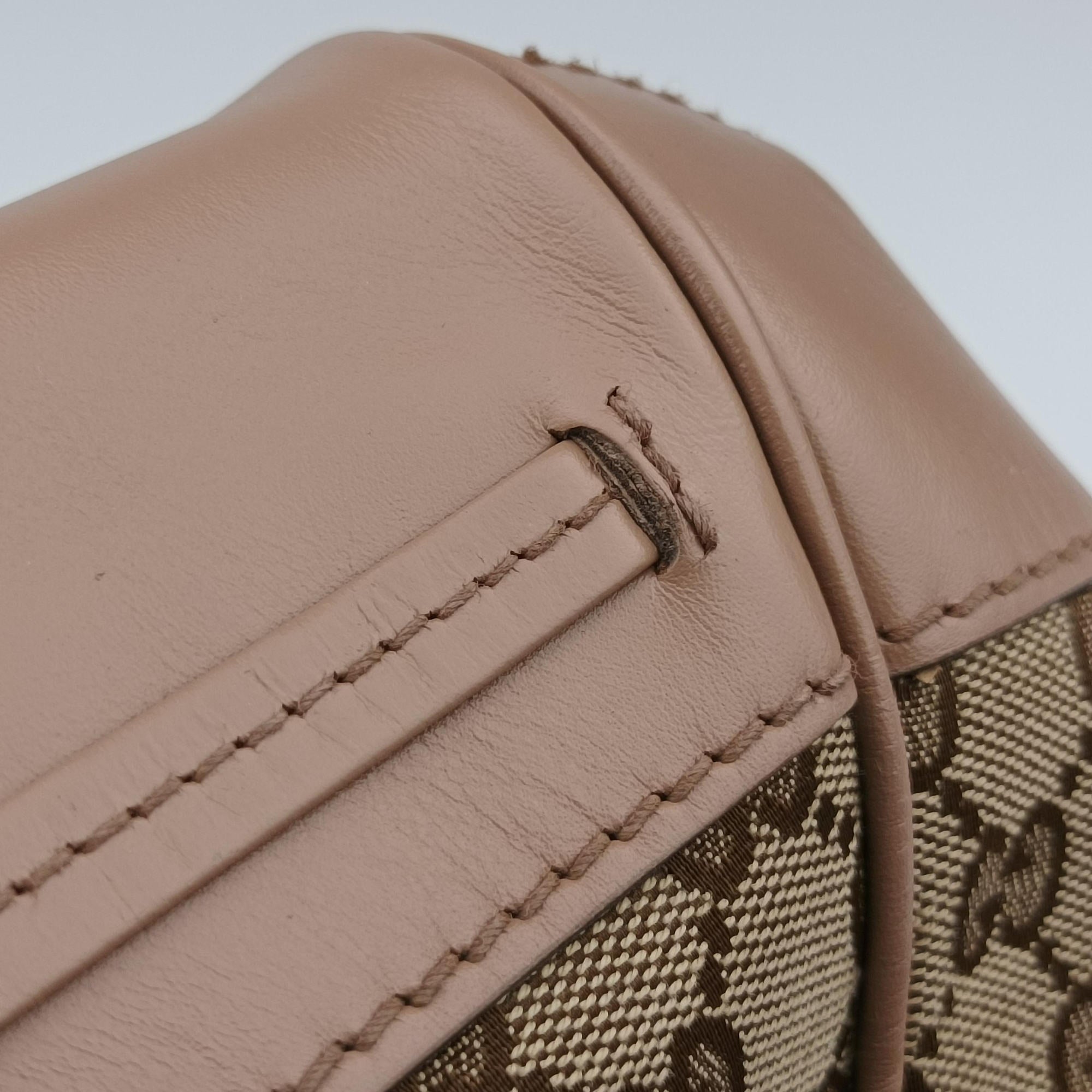 Mayfair Bow Tote Beige×pink Canvas×Leather 269894 G014882391メイフェア ボウ トート ベージュx ピンク キャンバス×レザー 269894 G014882391