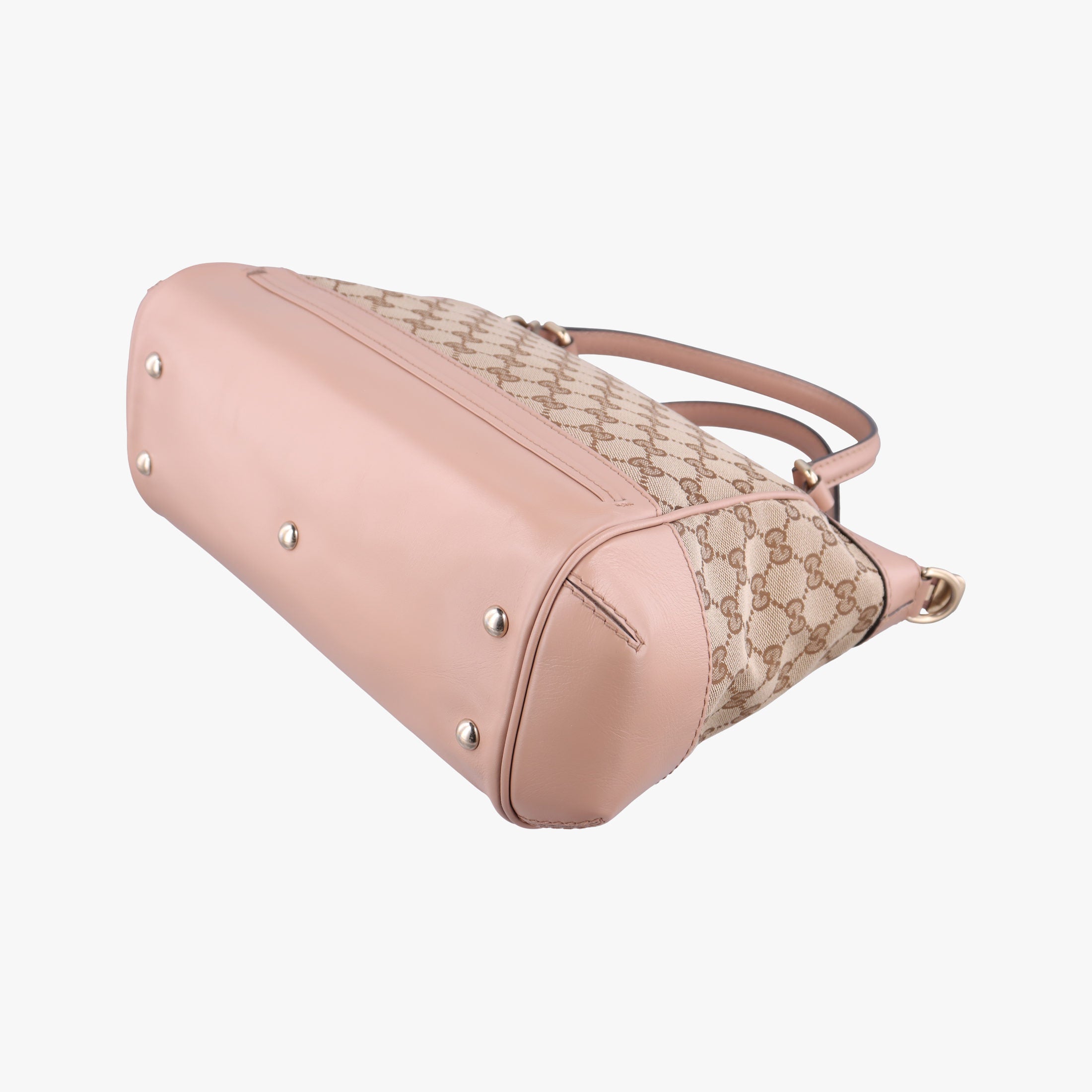 Mayfair Bow Tote Beige×pink Canvas×Leather 269894 G014882391メイフェア ボウ トート ベージュx ピンク キャンバス×レザー 269894 G014882391