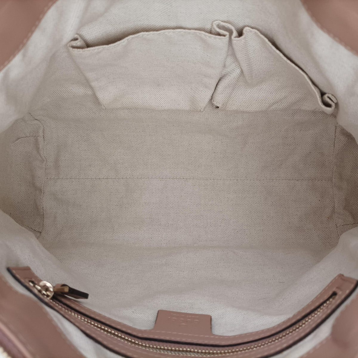 Mayfair Bow Tote Beige×pink Canvas×Leather 269894 G014882391メイフェア ボウ トート ベージュx ピンク キャンバス×レザー 269894 G014882391