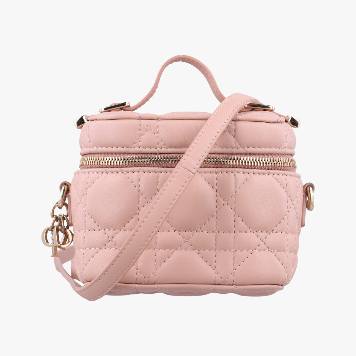 Lady Dior micro vanity Pink lambskin Lot number unknownレディディオール マイクロ ヴァニティ ピンク ラムスキン 製番不明