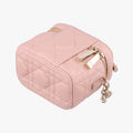 Lady Dior micro vanity Pink lambskin Lot number unknownレディディオール マイクロ ヴァニティ ピンク ラムスキン 製番不明
