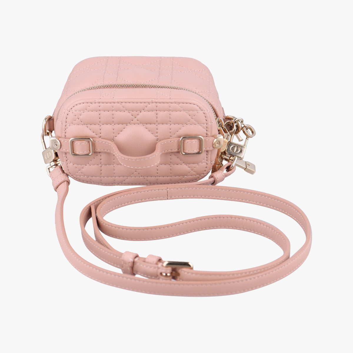 Lady Dior micro vanity Pink lambskin Lot number unknownレディディオール マイクロ ヴァニティ ピンク ラムスキン 製番不明