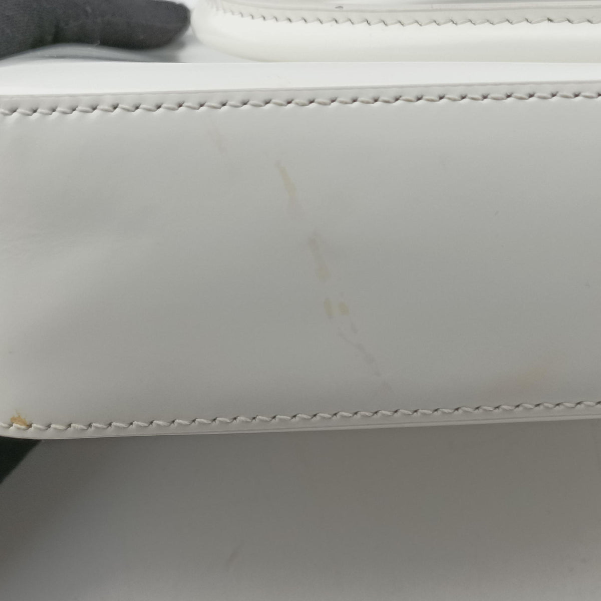 Mirror Tote White Leather 1BA331 31/Aミラートート ホワイト レザー 1BA331 31/A