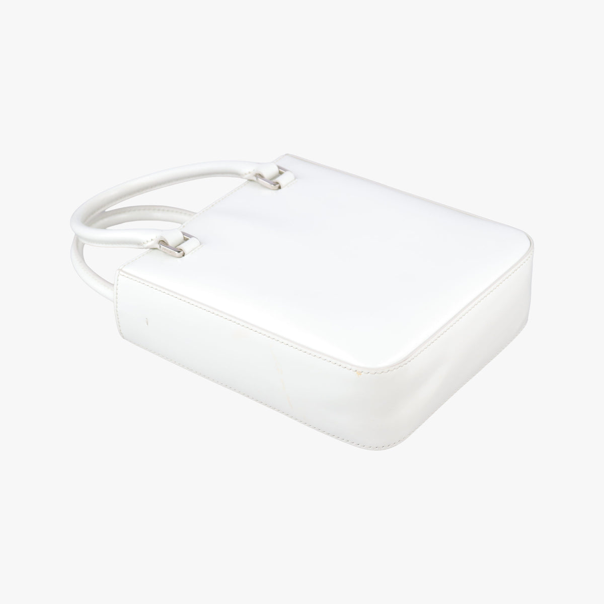 Mirror Tote White Leather 1BA331 31/Aミラートート ホワイト レザー 1BA331 31/A