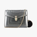 Pre-owned Bvlgari SERPENTI FOREVER Silver Patent Leather  shoulderbag | stylenewstar