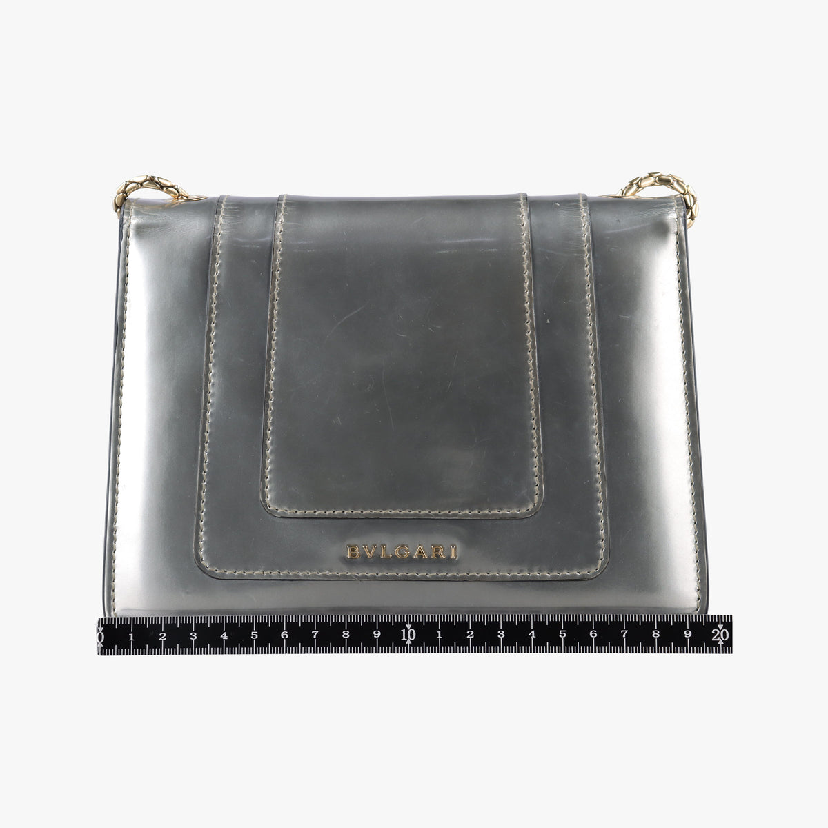 Pre-owned Bvlgari SERPENTI FOREVER Silver Patent Leather  shoulderbag | stylenewstar
