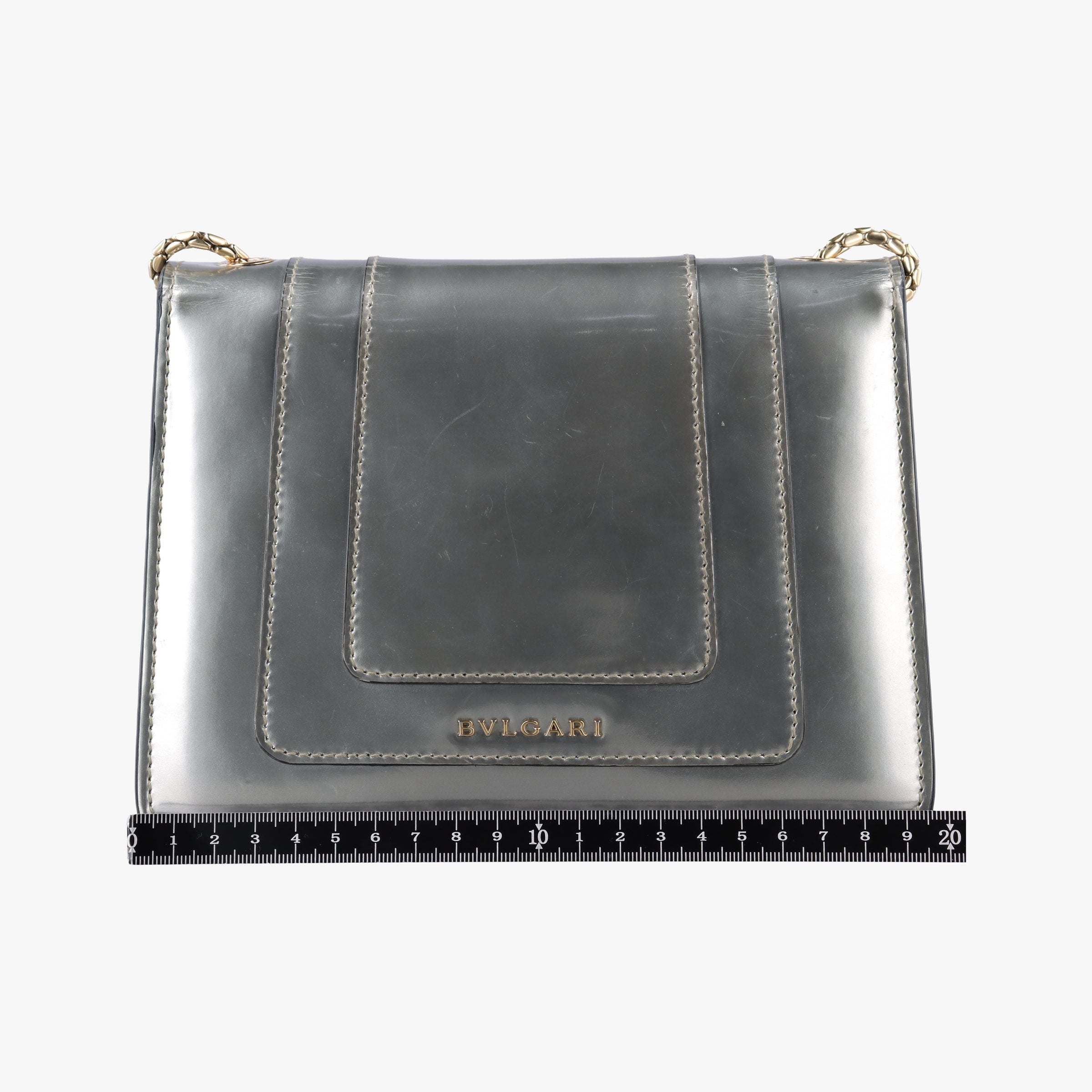 Pre-owned Bvlgari SERPENTI FOREVER Silver Patent Leather  shoulderbag | stylenewstar