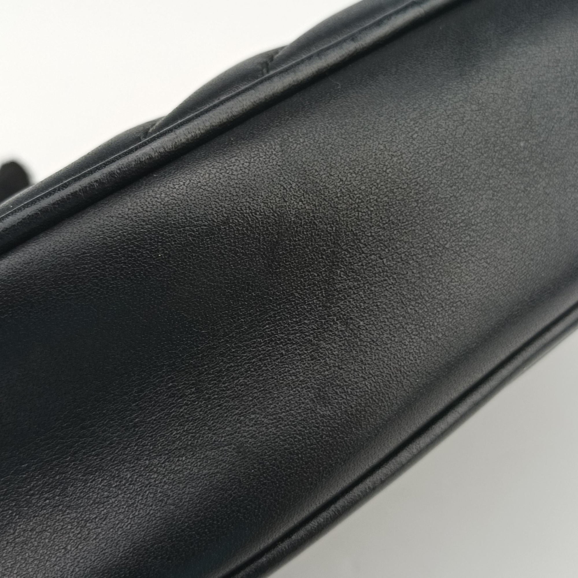 Vintage Gucci GG Marmont Black Leather 476434 bum bag/waist bag | stylenewstar