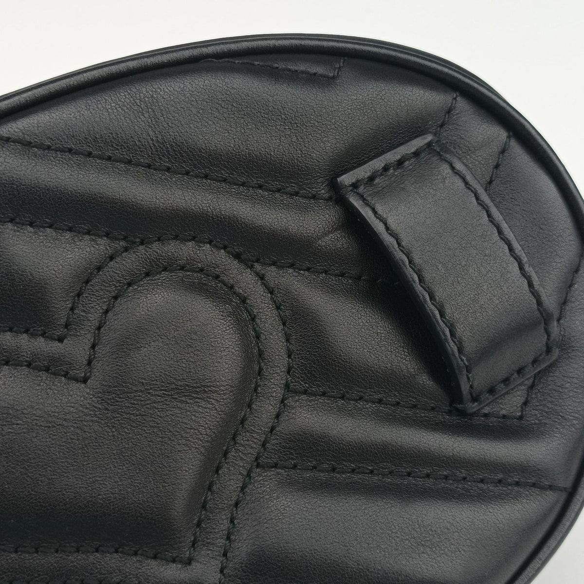 Vintage Gucci GG Marmont Black Leather 476434 bum bag/waist bag | stylenewstar