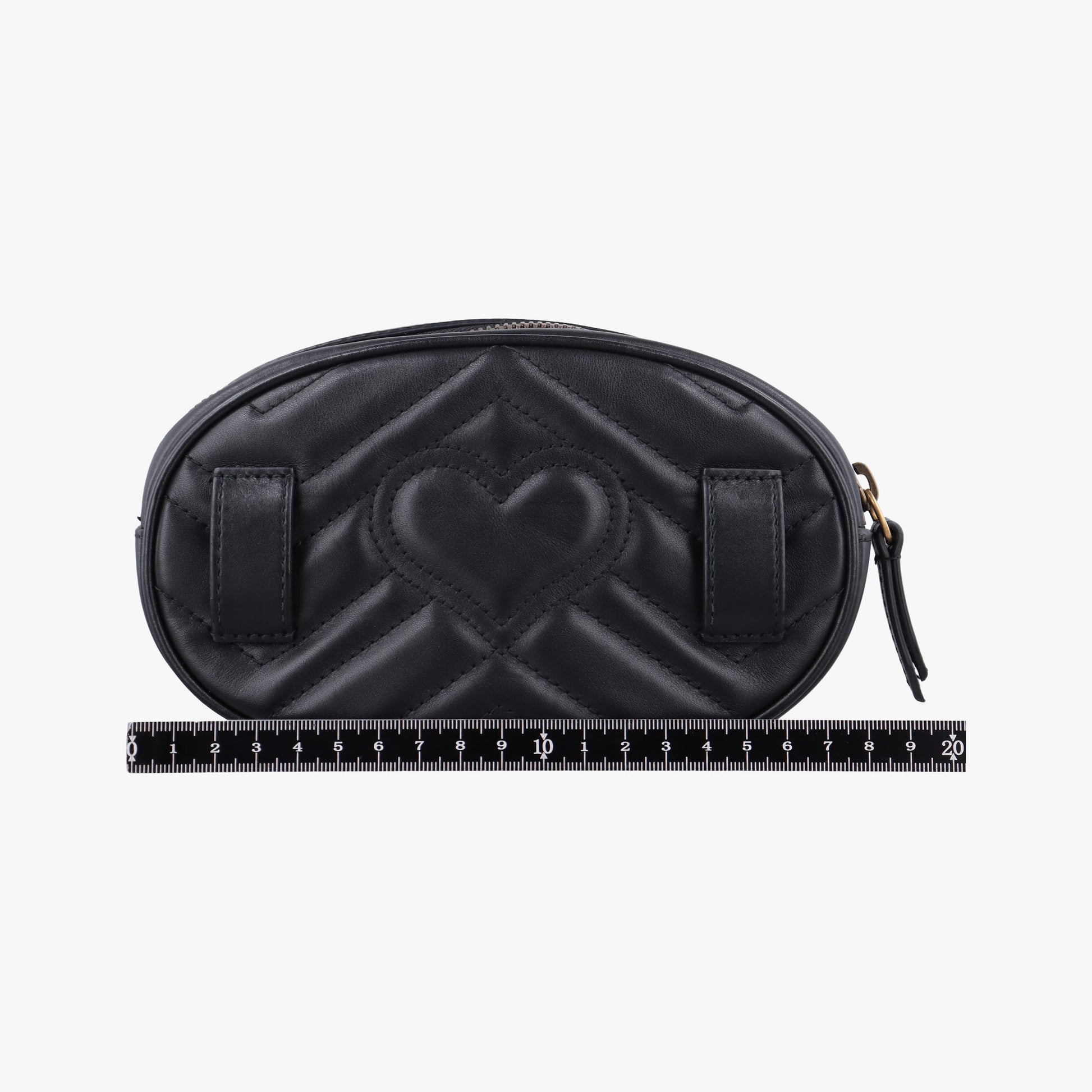 Vintage Gucci GG Marmont Black Leather 476434 bum bag/waist bag | stylenewstar