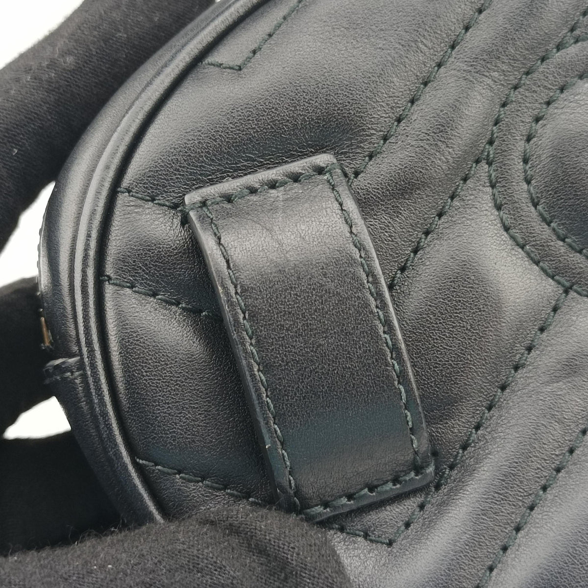 Vintage Gucci GG Marmont Black Leather 476434 bum bag/waist bag | stylenewstar