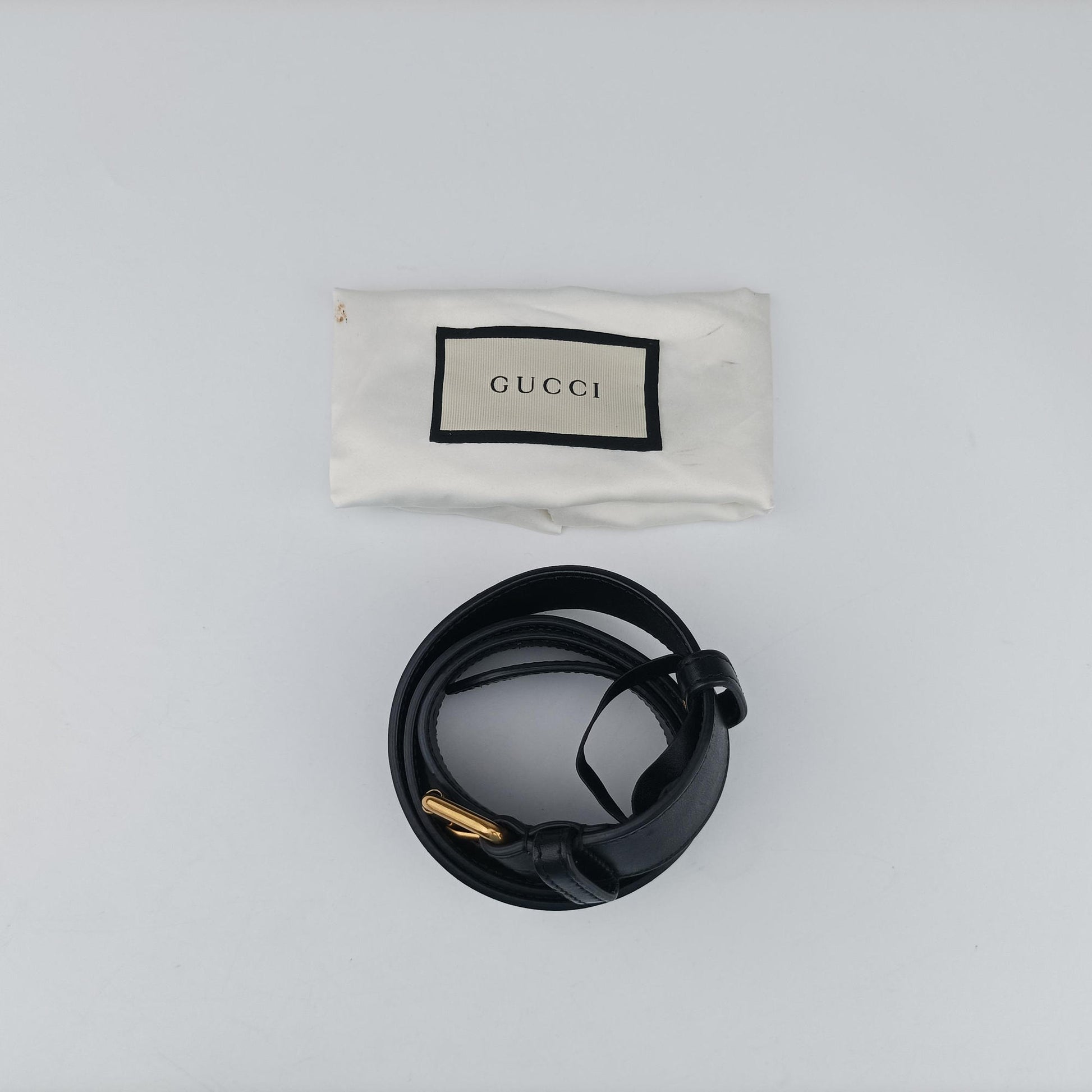 Vintage Gucci GG Marmont Black Leather 476434 bum bag/waist bag | stylenewstar