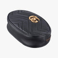 Vintage Gucci GG Marmont Black Leather 476434 bum bag/waist bag | stylenewstar