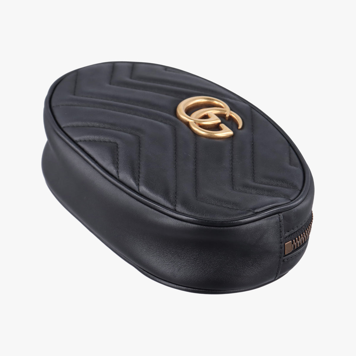 Vintage Gucci GG Marmont Black Leather 476434 bum bag/waist bag | stylenewstar