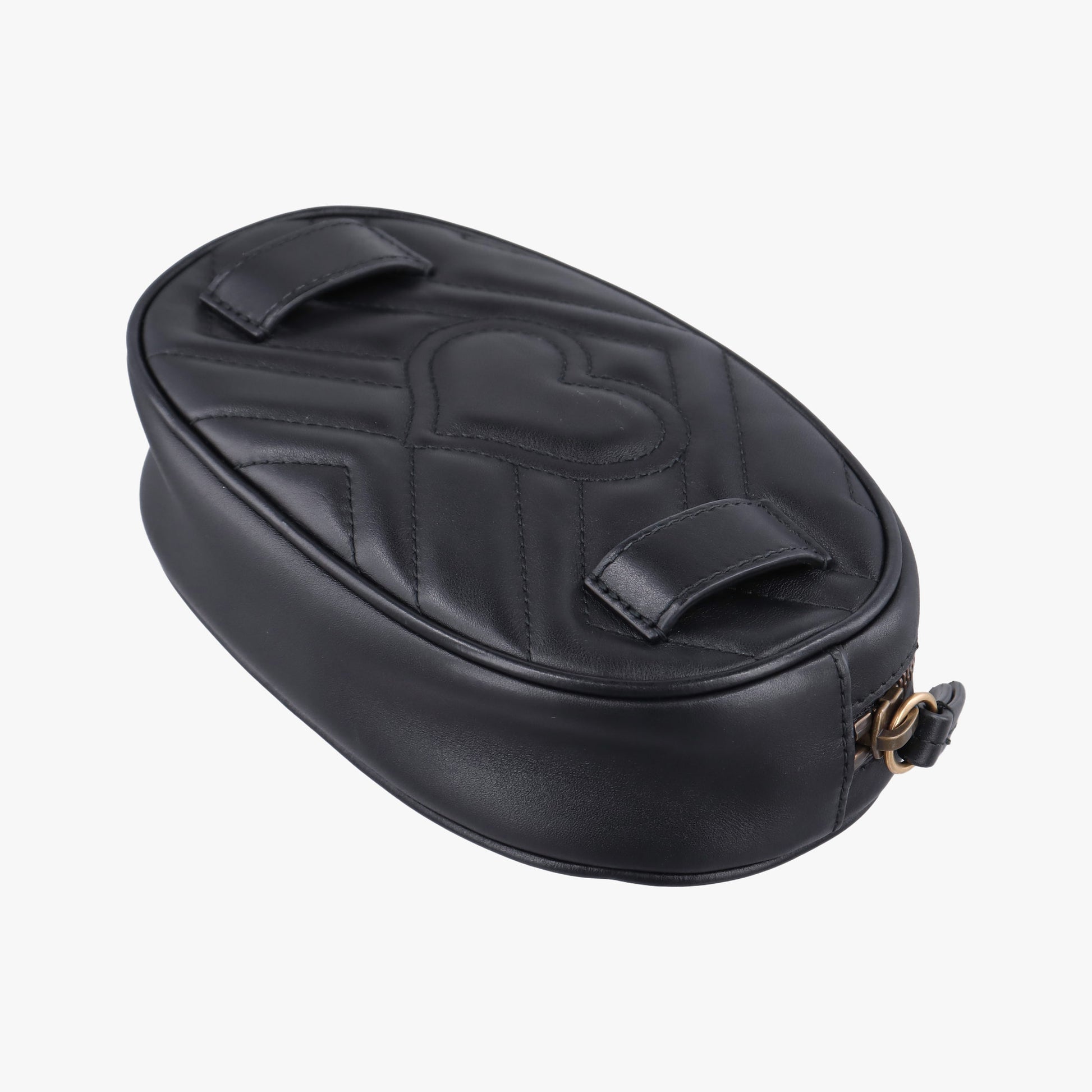 Vintage Gucci GG Marmont Black Leather 476434 bum bag/waist bag | stylenewstar