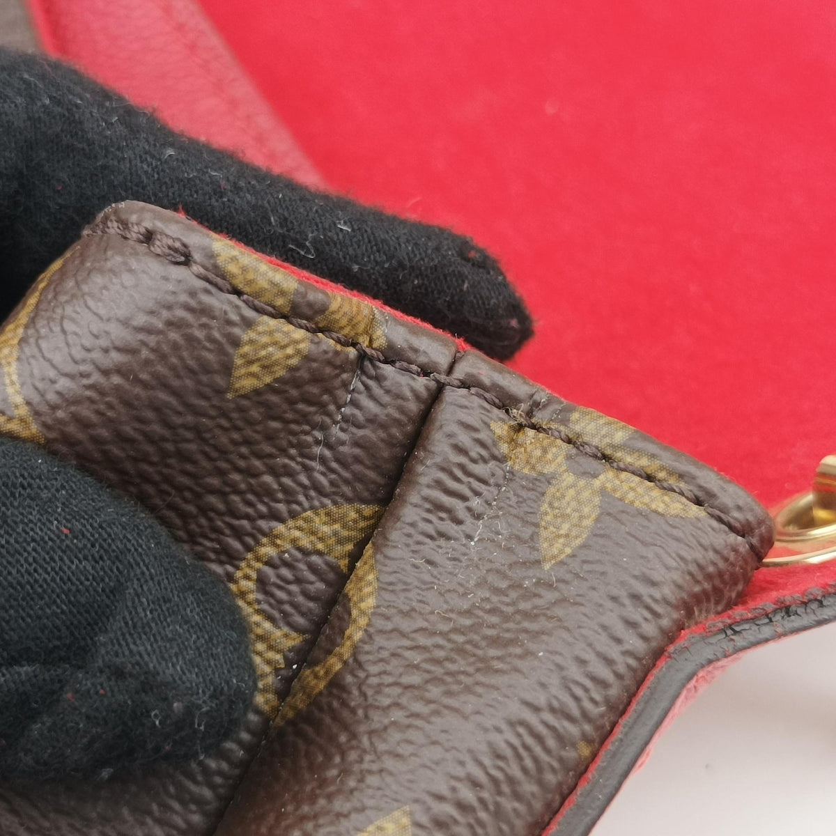 PALLAS Chain Brown×CERISE Monogram Canvas×calf leather M41201 CA5116パラス チェーン モノグラム/ブラウン×スリーズ モノグラムキャンバス×カーフレザー M41201 CA5116