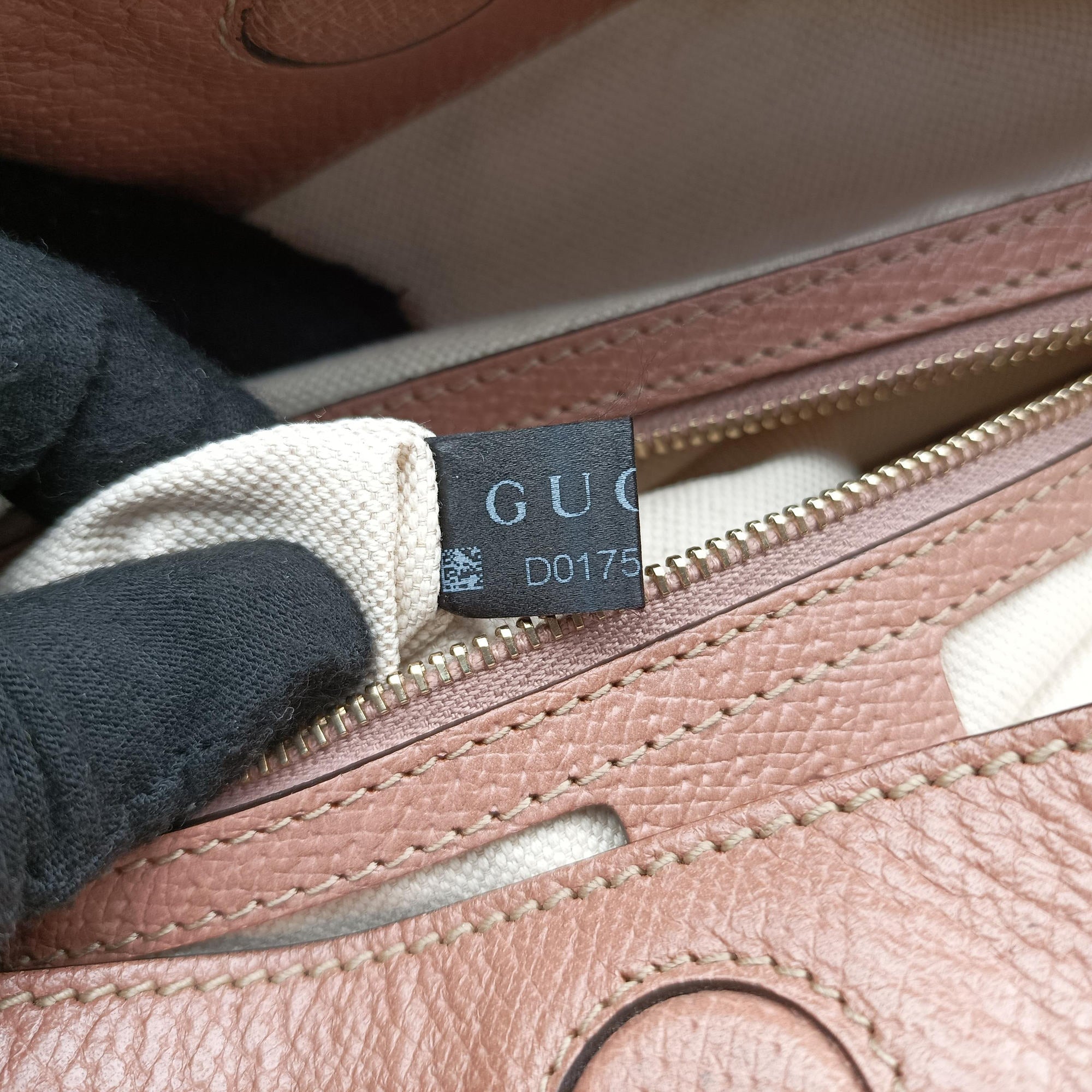 Pre-owned Gucci Guccissima Bree khaki×pink Canvas×Leather 353120 handbag | stylenewstar