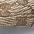 Pre-owned Gucci Guccissima Bree khaki×pink Canvas×Leather 353120 handbag | stylenewstar