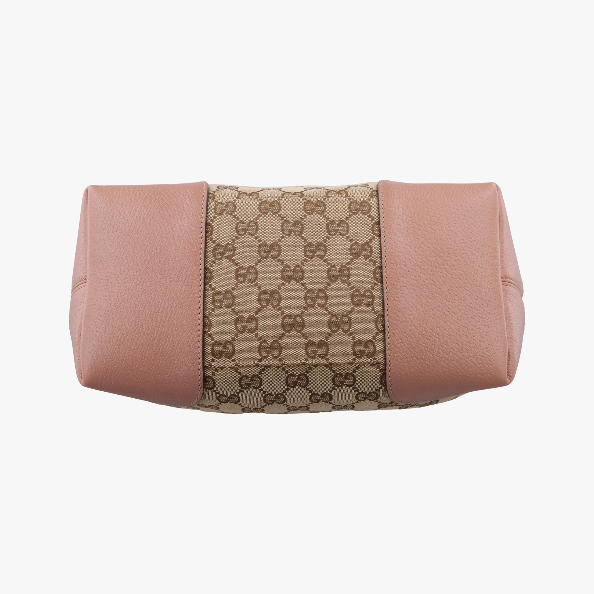Pre-owned Gucci Guccissima Bree khaki×pink Canvas×Leather 353120 handbag | stylenewstar