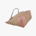 Pre-owned Gucci Guccissima Bree khaki×pink Canvas×Leather 353120 handbag | stylenewstar