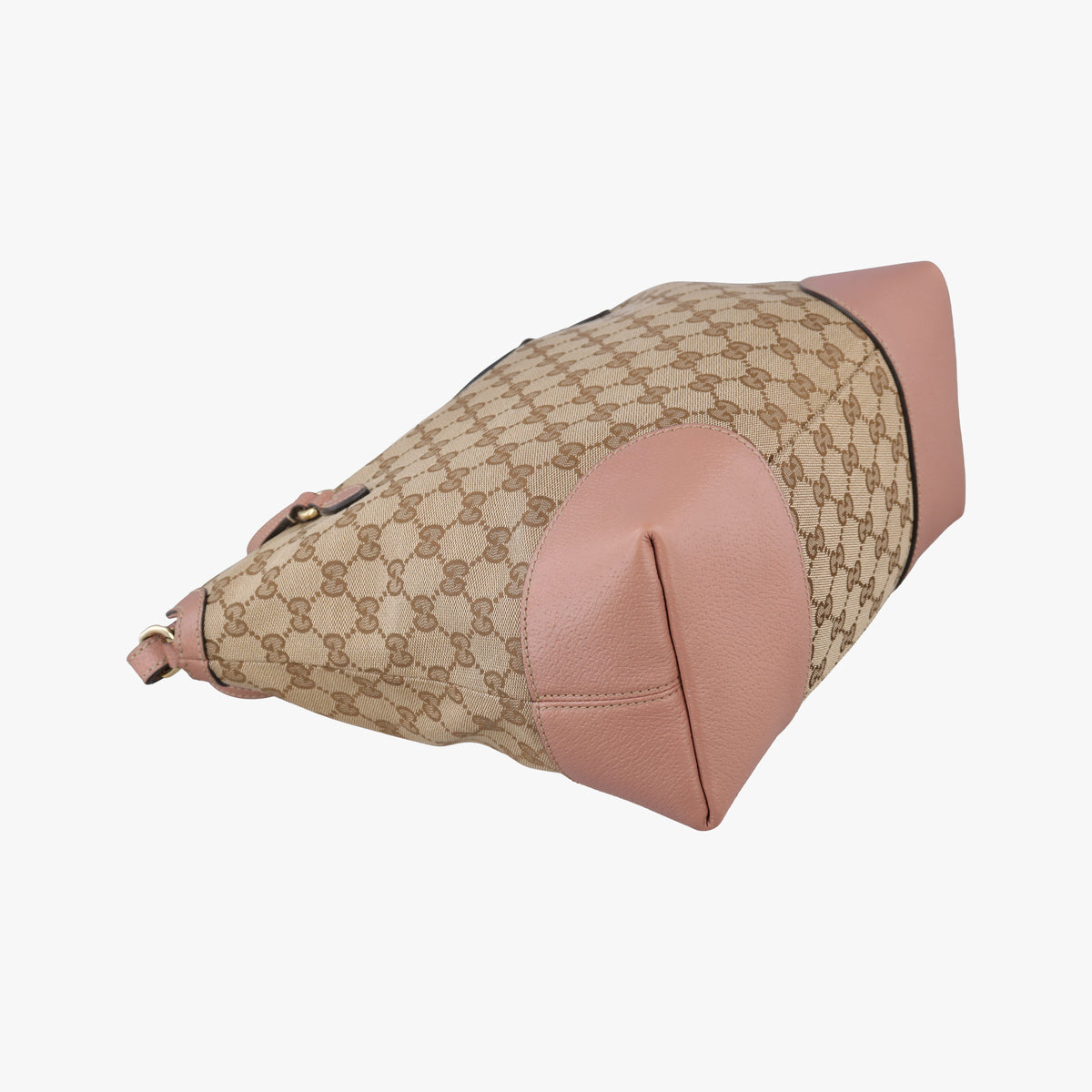 Pre-owned Gucci Guccissima Bree khaki×pink Canvas×Leather 353120 handbag | stylenewstar