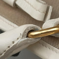 Canapa Logo khaki×White Canvas×Leather BN2832 194/Aカナパ ロゴ リボン カーキ×ホワイト キャンバス×レザー BN2832 194/A