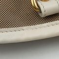 Canapa Logo khaki×White Canvas×Leather BN2832 194/Aカナパ ロゴ リボン カーキ×ホワイト キャンバス×レザー BN2832 194/A