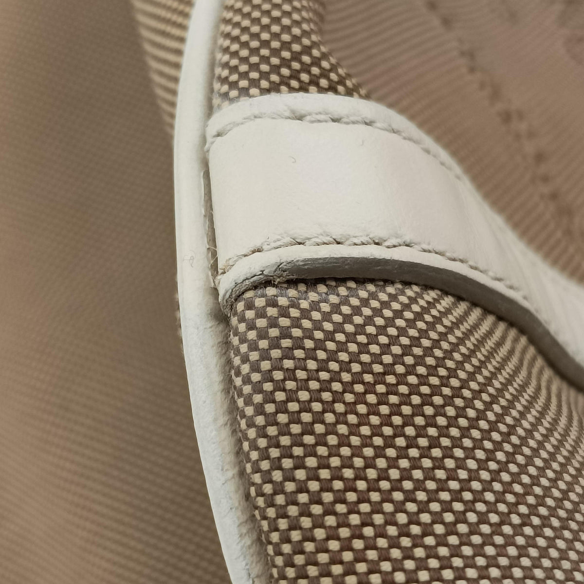 Canapa Logo khaki×White Canvas×Leather BN2832 194/Aカナパ ロゴ リボン カーキ×ホワイト キャンバス×レザー BN2832 194/A