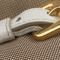 Canapa Logo khaki×White Canvas×Leather BN2832 194/Aカナパ ロゴ リボン カーキ×ホワイト キャンバス×レザー BN2832 194/A