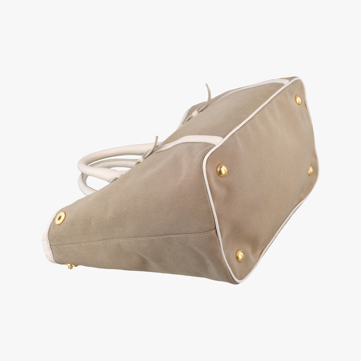 Canapa Logo khaki×White Canvas×Leather BN2832 194/Aカナパ ロゴ リボン カーキ×ホワイト キャンバス×レザー BN2832 194/A
