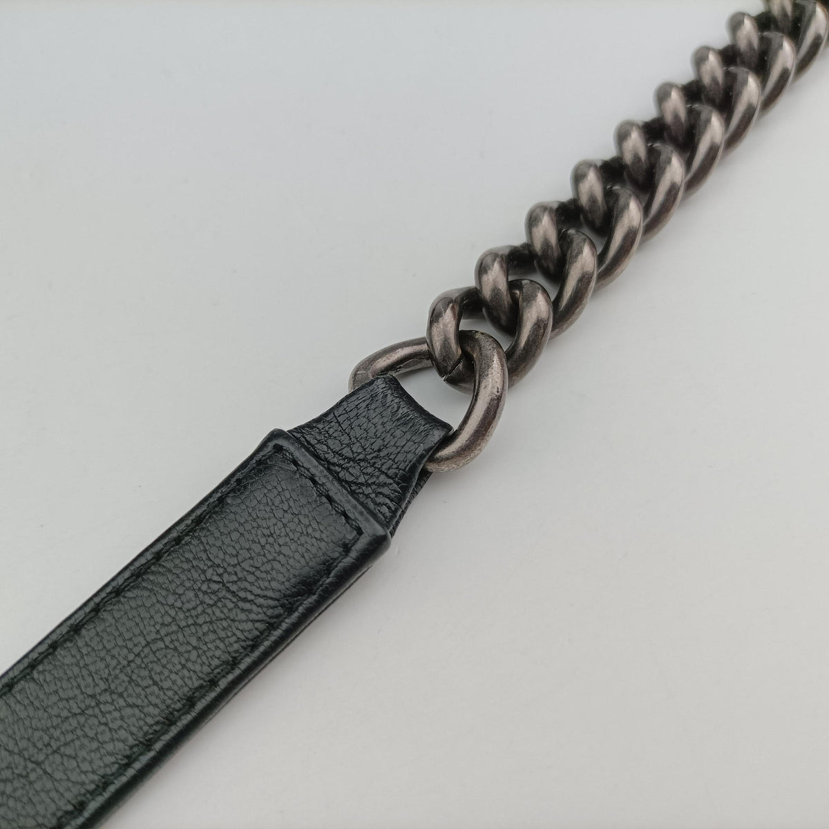BOY CHANEL Black × Green Leather A92005 18578507ボーイシャネル ブラック × グリーン レザー A92005 18578507
