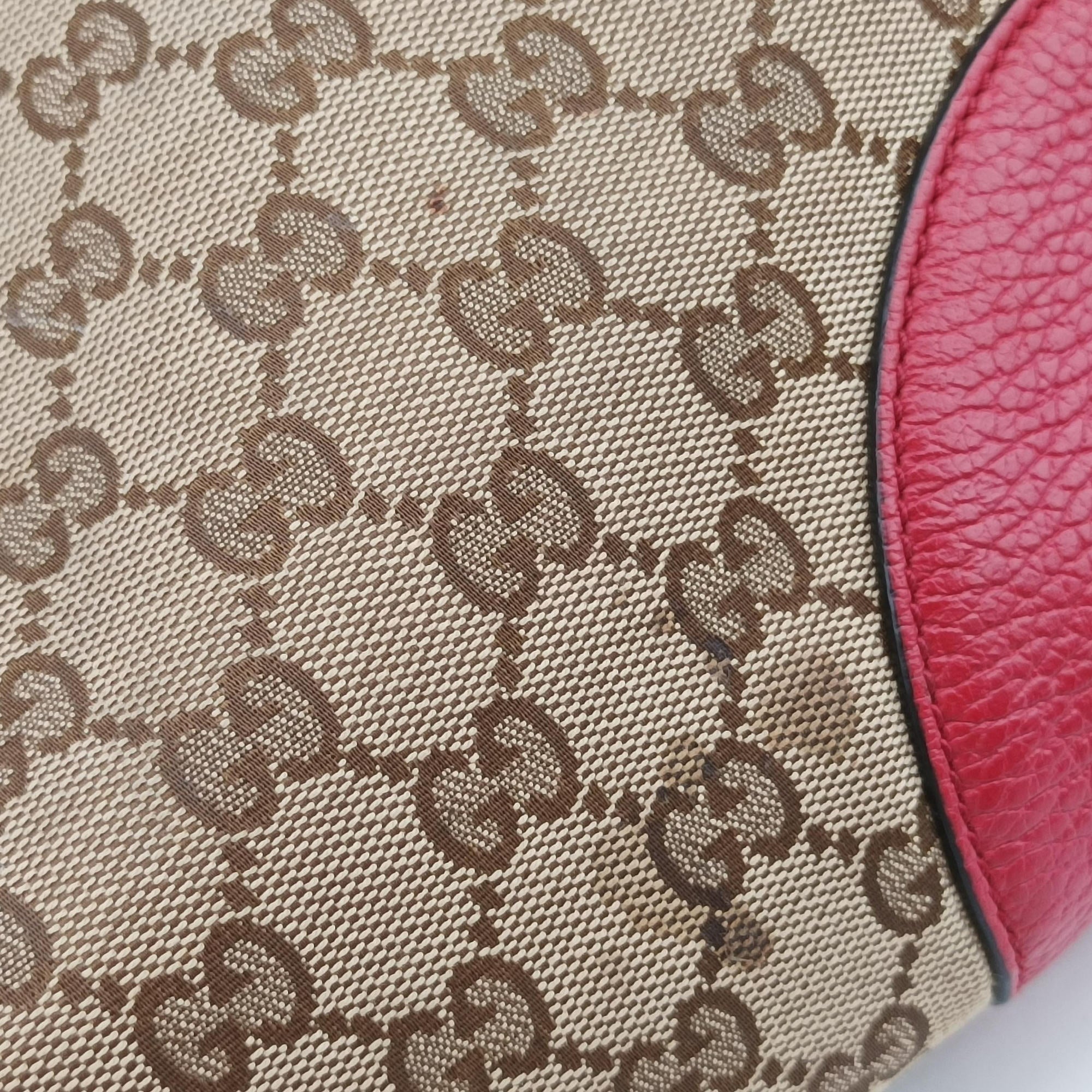 Guccissima Bree beige×red Canvas×Leather 449243 D021254604グッチシマ ブリー ベージュ×レッド キャンバス×レザー 449243 D021254604
